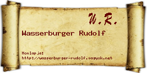 Wasserburger Rudolf névjegykártya